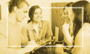 group of women talking