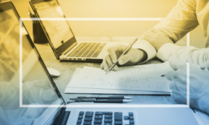 person working at desk