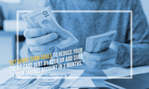person counting dollar bills